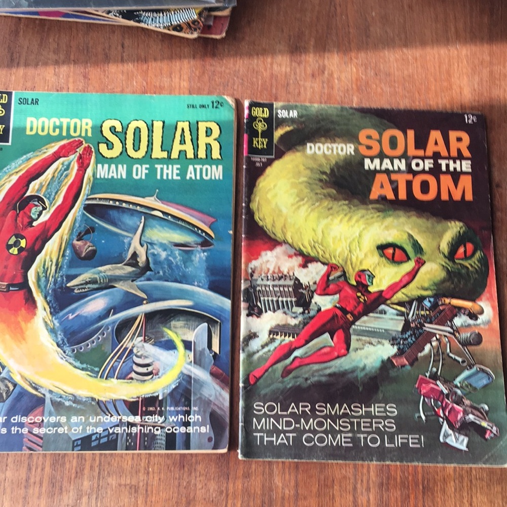 Vintage 1960s Doctor Solar comic books lot x2pc